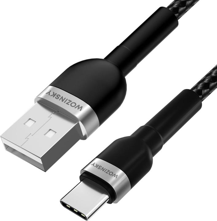 Actual product image Wozinsky WNBAC2 USB-A / USB-C 2.4A cable 2 m - black (2 m)