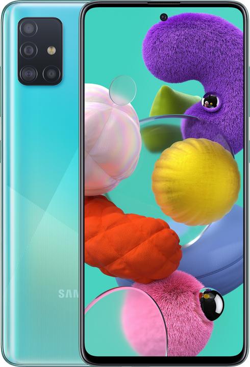 Produktbild Samsung Galaxy A51 DE-Version (128 GB, Prism Crush Blue, 6.50", Dual SIM + SD, 48 Mpx, 4G)