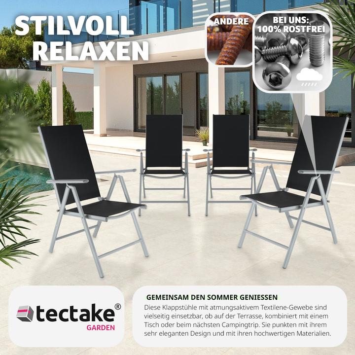 Produktbild tectake 4x Gartenstuhl
