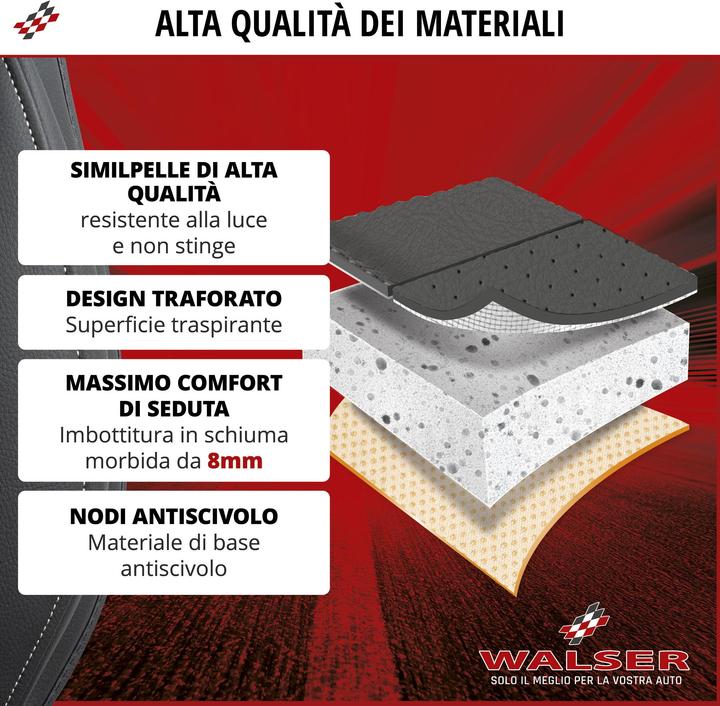 Produktbild Walser PKW Sitzauflage Fernando, Auto Sitzaufleger Vordersitz, Sitzschoner schwarz