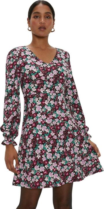 Immagine prodotto Dorothy Perkins Donna/Ladies Mini abito floreale con scollo a V e maniche lunghe (42)