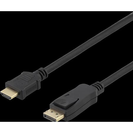 Thumbnail - Deltaco DP-HDMI1100 video cable adapter DisplayPort HDMI Black (10 m, HDMI), Video Kabel