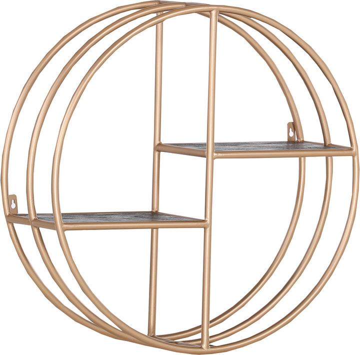 Gutmann Wandregal Deluxe Gold rund klein (70 x 24 x 70 cm)