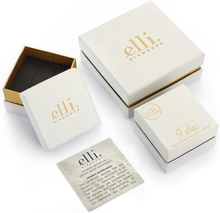 Actual product image Elli mit Herz-Anhänger Diamant (0.015 ct.) (Sterling Silver, 45 cm)