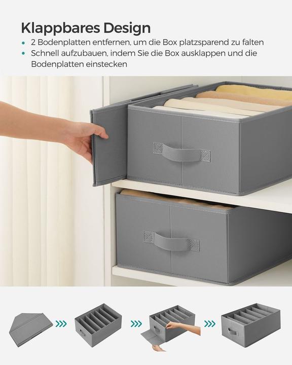 Image du produit Songmics 6-teiliges Kleiderschrank-Organizer-Set (30 cm, 6x)