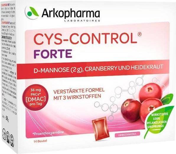 Actual product image Arkopharma Cys-Control Forte D-Mannose Cranberry Heidekraut (14 Piece, Beutel, 99 g)