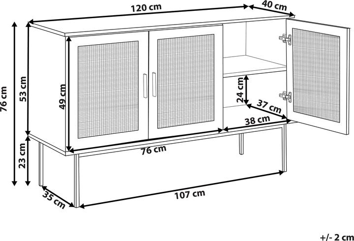 Actual product image Beliani Pasco (120 x 40 x 76 cm)