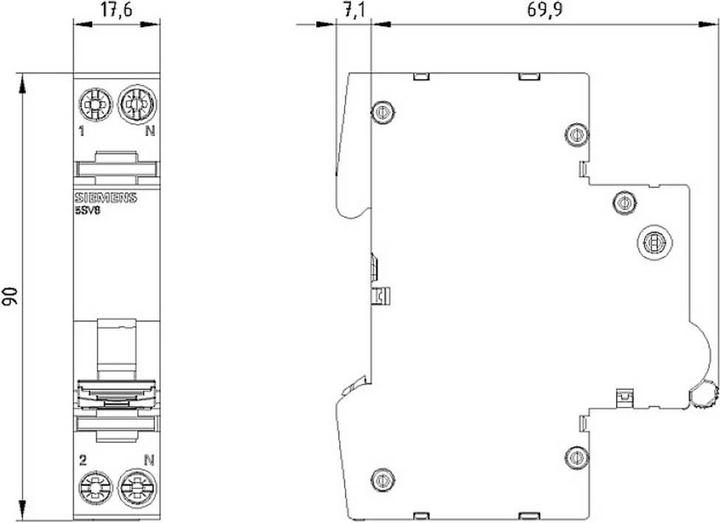 Produktbild Siemens 5SV60166MC16 5SV6016-6MC16 Brandschutzschalter 2polig 16 A (5SV60166MC16)