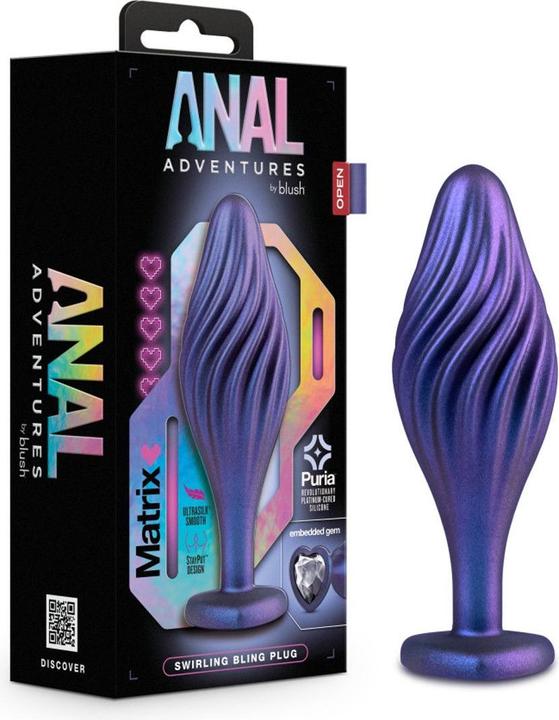 Produktbild Blush Anal Adventures Matrix Swirling Bling Analplug Saphir