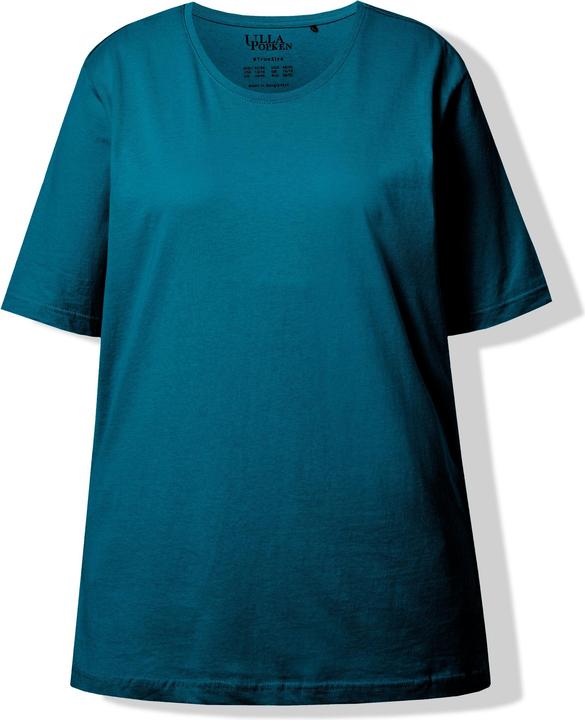 Actual product image Ulla Popken Basic Round Neck Short Sleeve Relaxed Fit Tee (68)