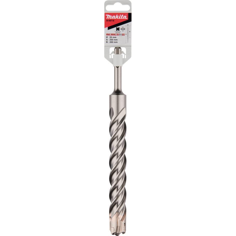 Thumbnail - Makita, Bohrereinsatz, B-58718 SDS-PLUS Drill 25X200 / 250MM NEMESIS 2 (25 Millimeter)
