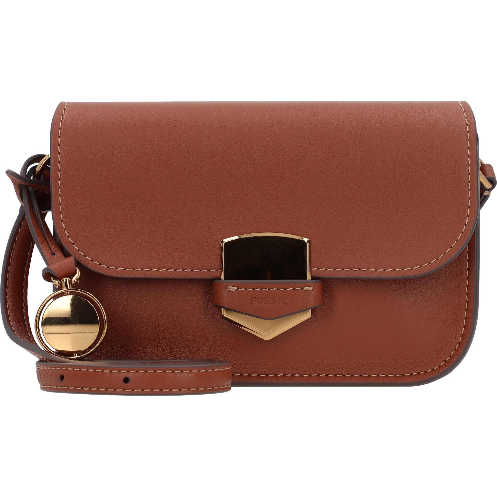 Fossil, Handtasche, Lennox Umhängetasche Leder 19.5 cm, Braun