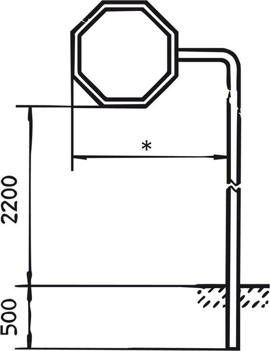 Moravia Rohrrahmenständer Ø 60 mm, 32 mm für Stopsignale