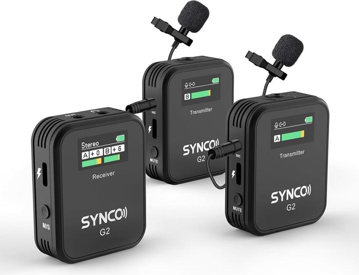 Actual product image Synco Lavalier Microphone Wireless G2 A2