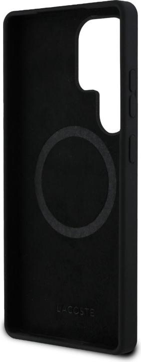 Image du produit Lacoste Case Silicone Microfiber W/ Silver Croc Logo MagSafe forSamsung Galaxy S25 Ultra black (Samsung Galaxy S25 Ultra)