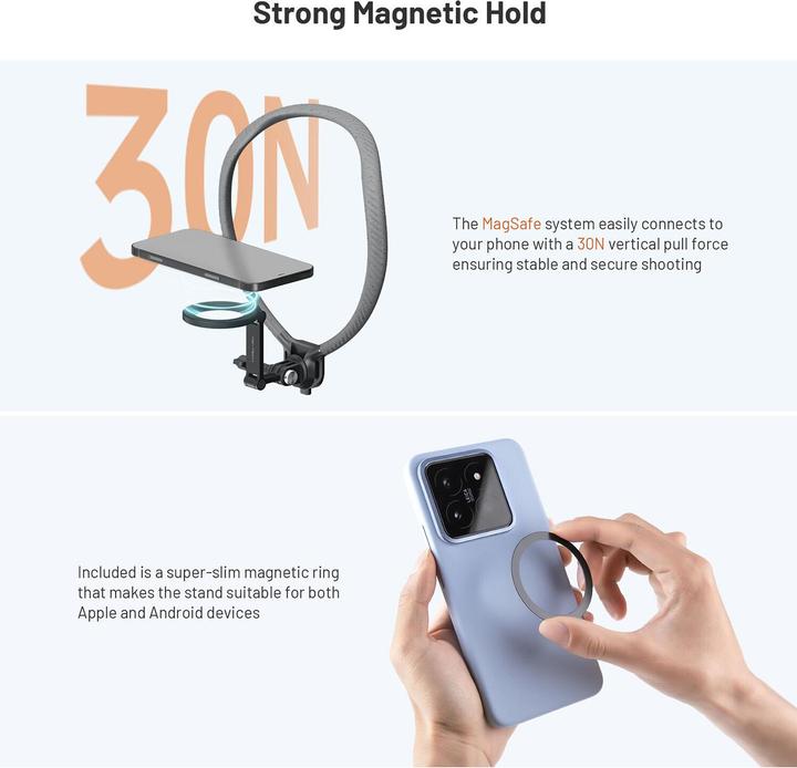 Actual product image Pgytech CapLockâ¢ Magnetic Smartphone Neck Mount Max