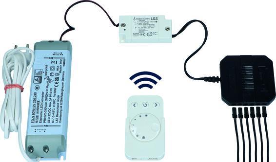 Produktbild L&S E-Motion Light 1-Kanal LED Funk-Dimmschalter-Set 12/24 V