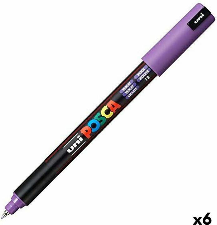 Actual product image Uni-ball Osama Pack 6 Poscapen (Violet, 6x)