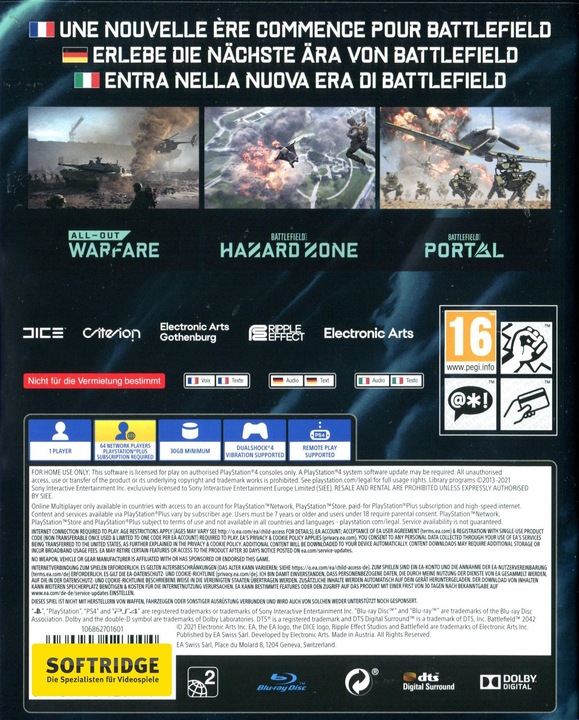 Produktbild EA Games Battlefield 2042 (PS4, DE, FR, IT)