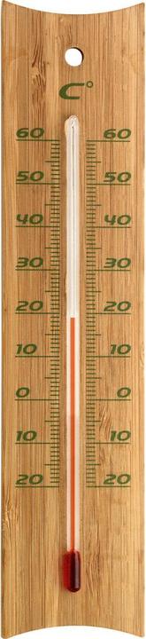 Actual product image TFA Analogue indoor/outdoor thermometer made of bamboo 12.1049 weatherproof