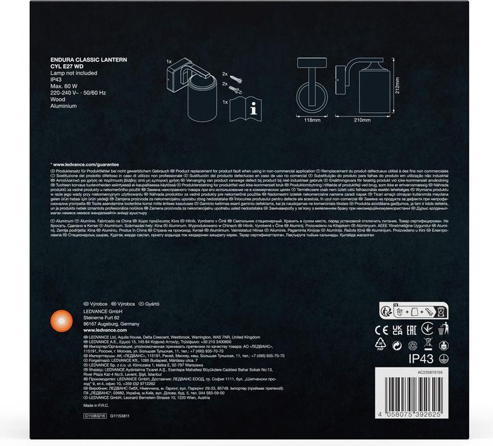 Actual product image Ledvance Endura Classic (E27, IP43)