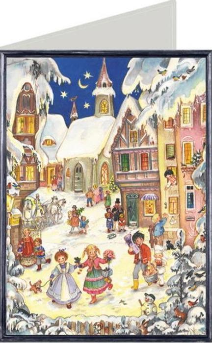 99727 - Weihnachtskarte - Kinder in der Innenstadt