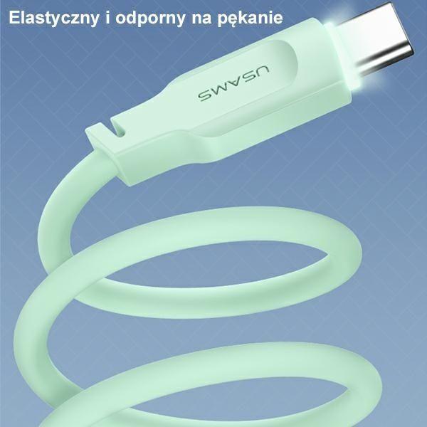 Image du produit Usams Câble de charge type-C vers type-C - Blanc (1.20 m, USB 2.0, 100 W)