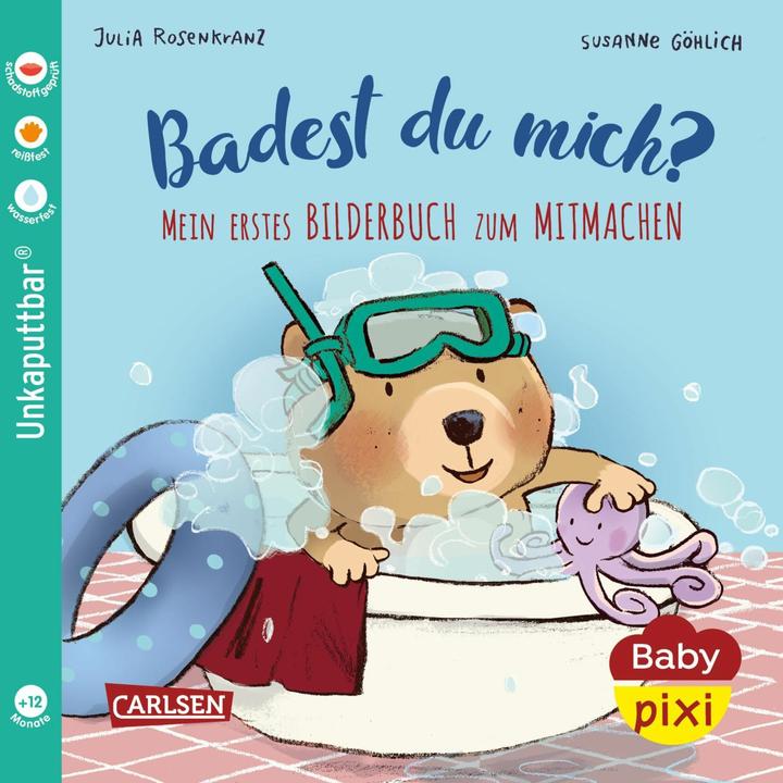 Actual product image Baby Pixi (unbreakable) 85: My first picture book to join in: Are you bathing me? (German)