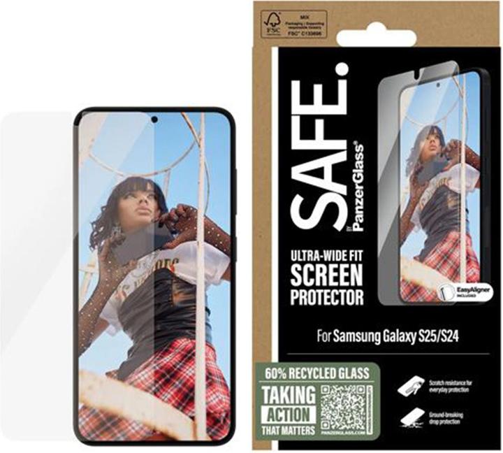 Produktbild PanzerGlass SAFE. by ® Displayschutz Samsung Galaxy S 2025 | Ultra-Wide Fit (1 Stk., Samsung Galaxy S25)