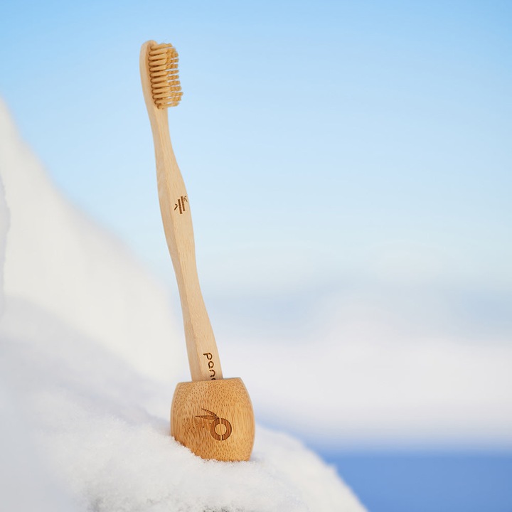 Image du produit Pandoo Brosses à dents en bambou (Moyen, 4 x)