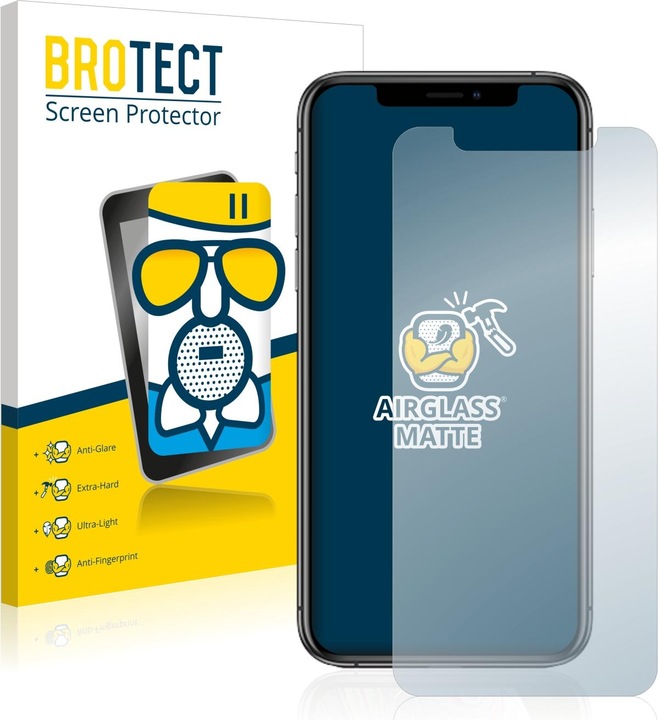 BROTECT AirGlass Vetro Opaco (1 Pezzo/i, Apple iPhone XS)