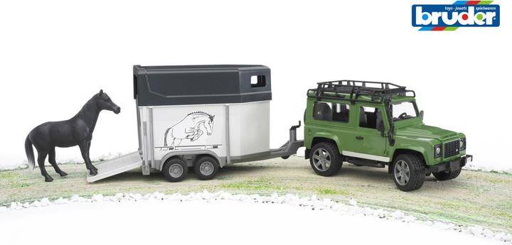 Immagine prodotto Bruder Land Rover Defender Defender con rimorchio per cavalli