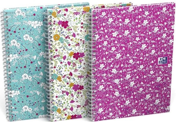 Produktbild Oxford FORME FLORAL - Spiralbuch (A5, Kariert, Harter Einband)