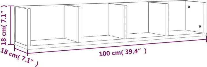 Immagine prodotto vidaXL Hillier (100 x 18 x 18 cm)