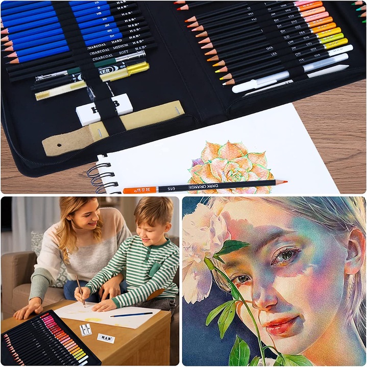 Immagine prodotto Verquin Set di matite da disegno, 97 pezzi (97 x)
