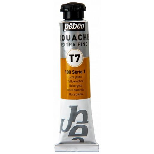 Pebeo, Künstlerfarbe + Bastelfarbe, Extra Feine Gouache T7 (Ockergelb, 20 ml)