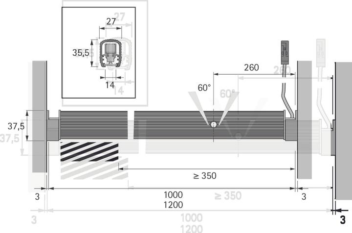 Produktbild Halemeier Kleiderstangen beleuchtet LitePipe 12 V