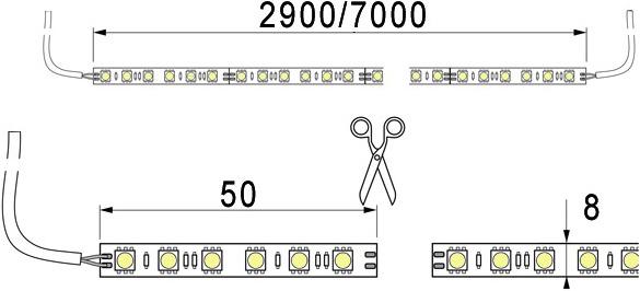 Produktbild L&S LED Bänder Sydney 60 / 12 V (Warmweiss, 700 cm)