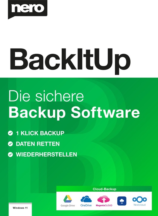 Nutritional values and ingredients Nero BackItUp (1 User, 1 Devices/Users, unlimited)