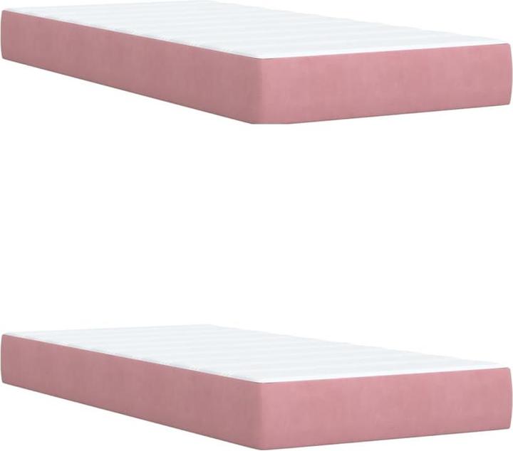 Produktbild vidaXL Bo x springbett mit Matratze 200 x 200 cm Samt (200 x 200 cm)