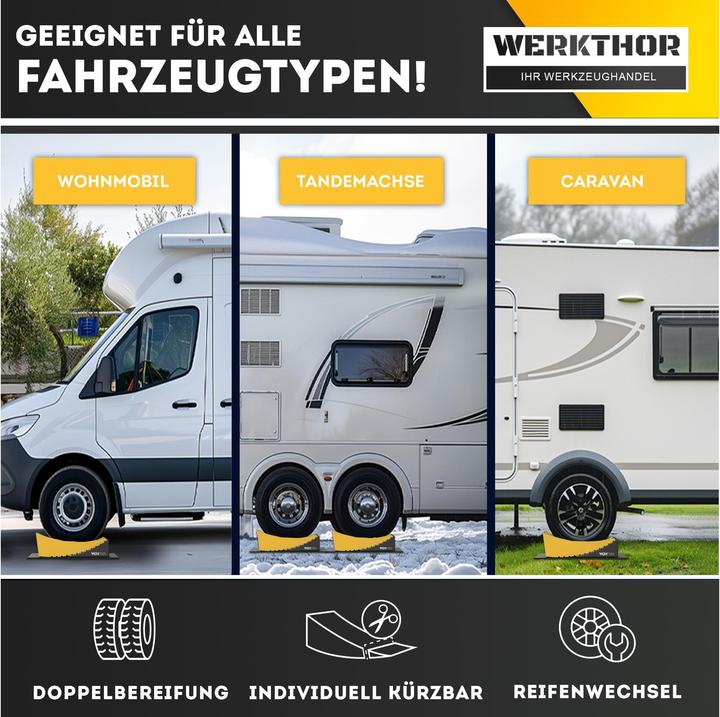 Immagine prodotto Werkthor Innovative Auffahrkeile mit Unterlegmatte