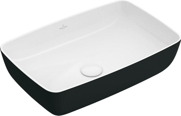 Immagine prodotto Villeroy & Boch Lavabo da appoggio Artis 58 cm quadrato bianco/nero carbone 417258BCT8 (380 mm, 580 mm)