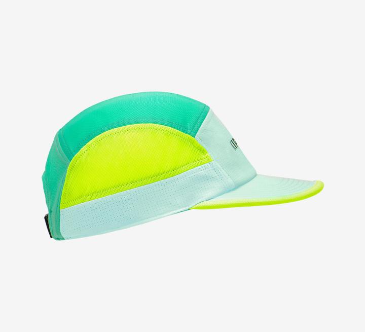 Actual product image Kiprun Running cap peaked cap unisex 5 panel - turquoise/yellow