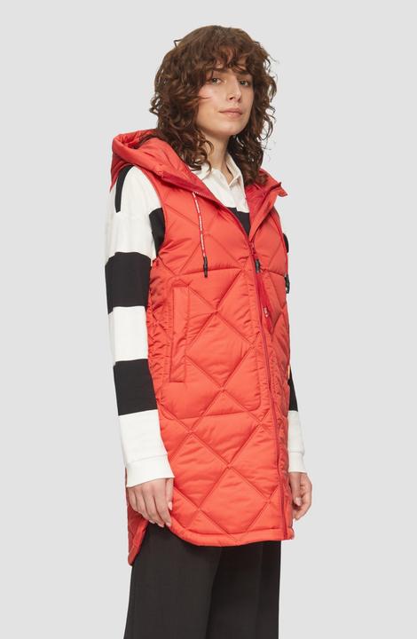 Actual product image S.Oliver Outdoor-Weste Lange Weste mit Prägemuster und Kapuze (XL)