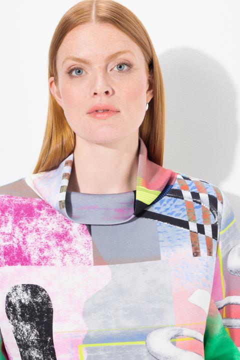 Actual product image Ulla Popken Patch Print Cowl Neck Sweatshirt (54)