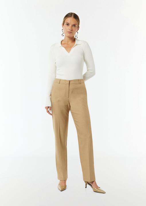 Produktbild Comma Strickpullover Strickpullover aus Viskosemix mit Polokragen (46)