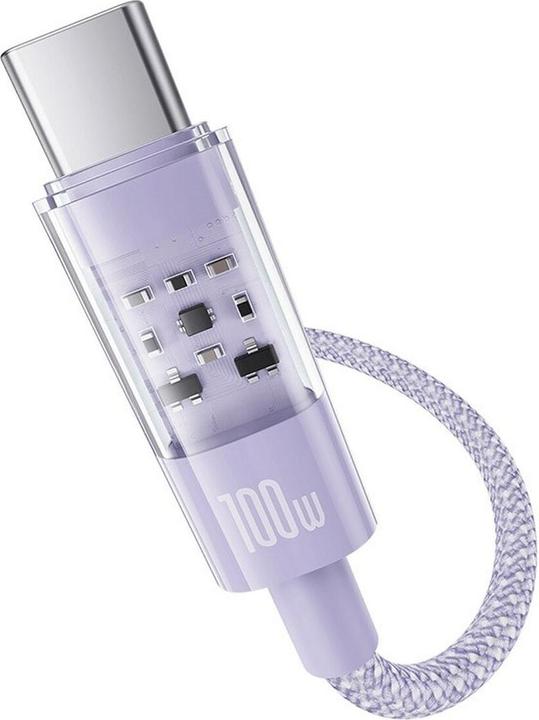 Productafbeelding Baseus Gem USB A naar USB C snellaadkabel 1 m 100 W paars (1 m, USB 3.2 Gen 1, 100 W)