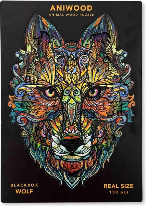 Actual product image Aniwood Puzzle Motif Wolf (M) (150 pieces)