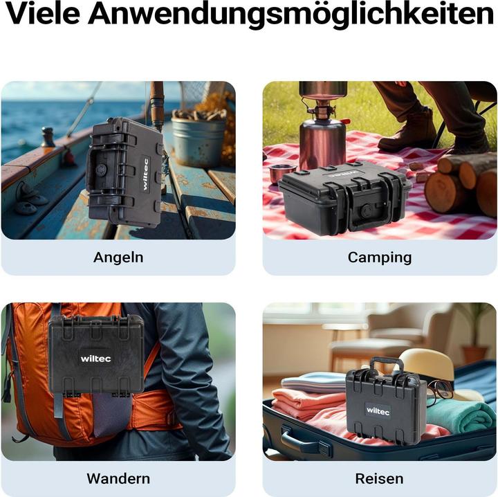 Produktbild Wiltec Universalkoffer 36,2x31x17,5cm wasserdicht Transportkoffer Schutzkoffer