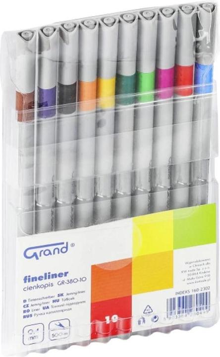 Produktbild GrandHall GR-380 Fineliner 10 GRAND-Farben (10x)